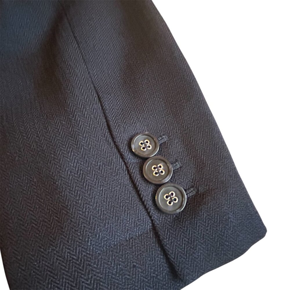 The Limited Navy Herringbone Blazer Size S Tailored Career Classic - Picture 5 of 12
